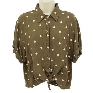 Faithfull the Brand Women 4 Rio Shirt Ronja Polka Dot Collared Button Top Blouse
